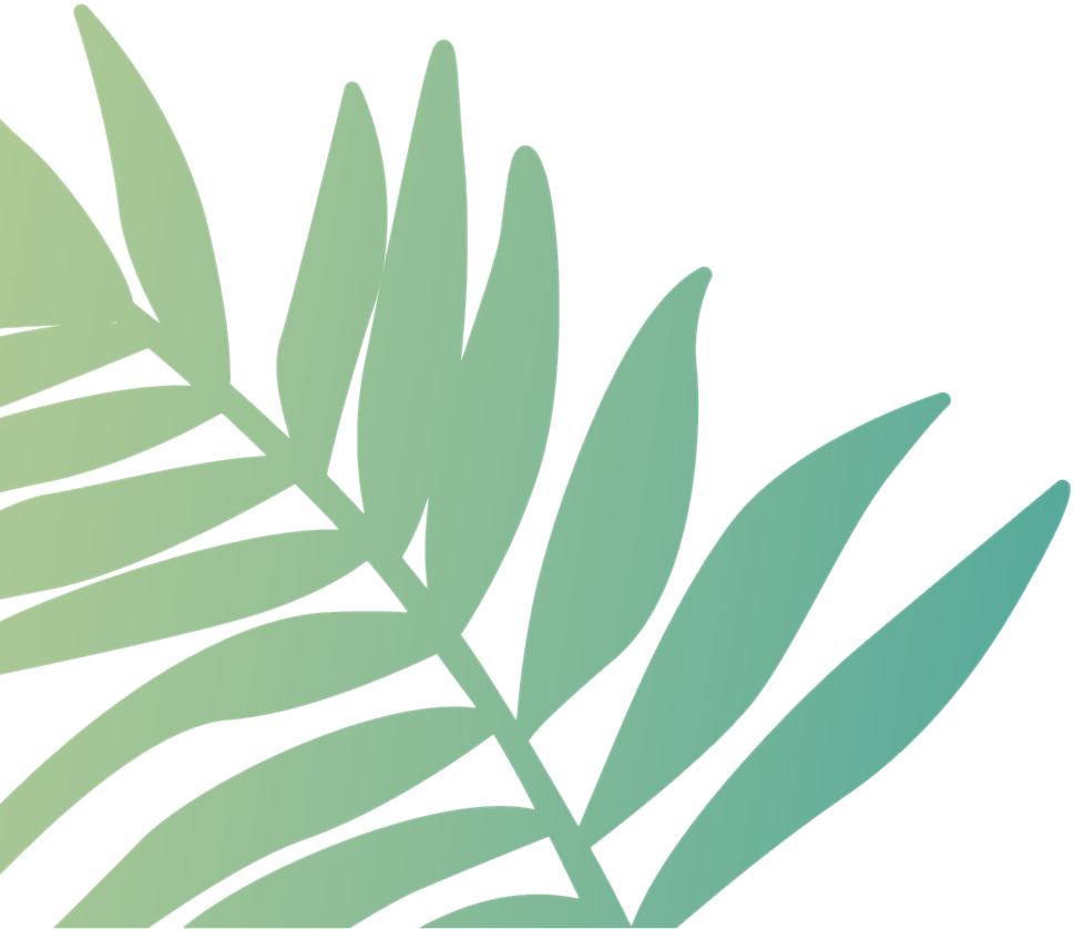 Hoja de palmera decorativa